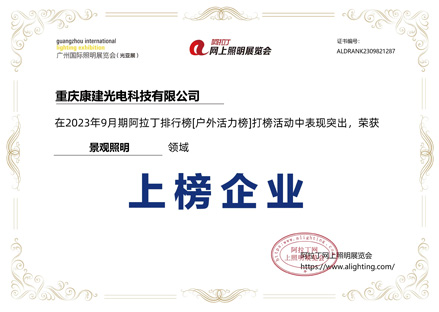 阿拉丁照明网上榜企业